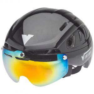 helmet sparrow black- dark coated visor